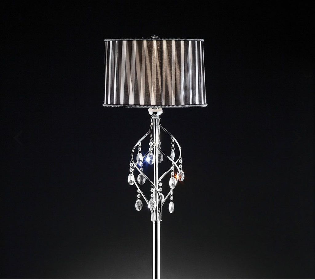 Lady crystal floor lamp, 62.5“
