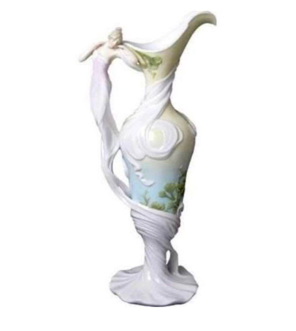Unicorn Studio find porcelain Vase with a woman’s sculpture