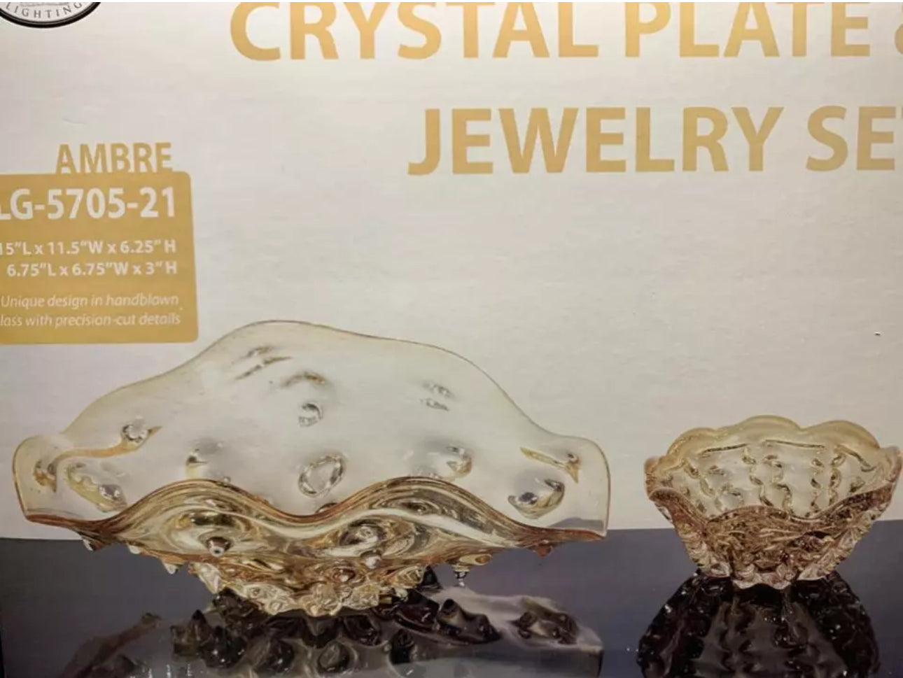 Crystal Plate & Jewelry set Ok-LG-5705-21