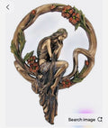 "Art Nouveau Lady Sitting in the Mirror"