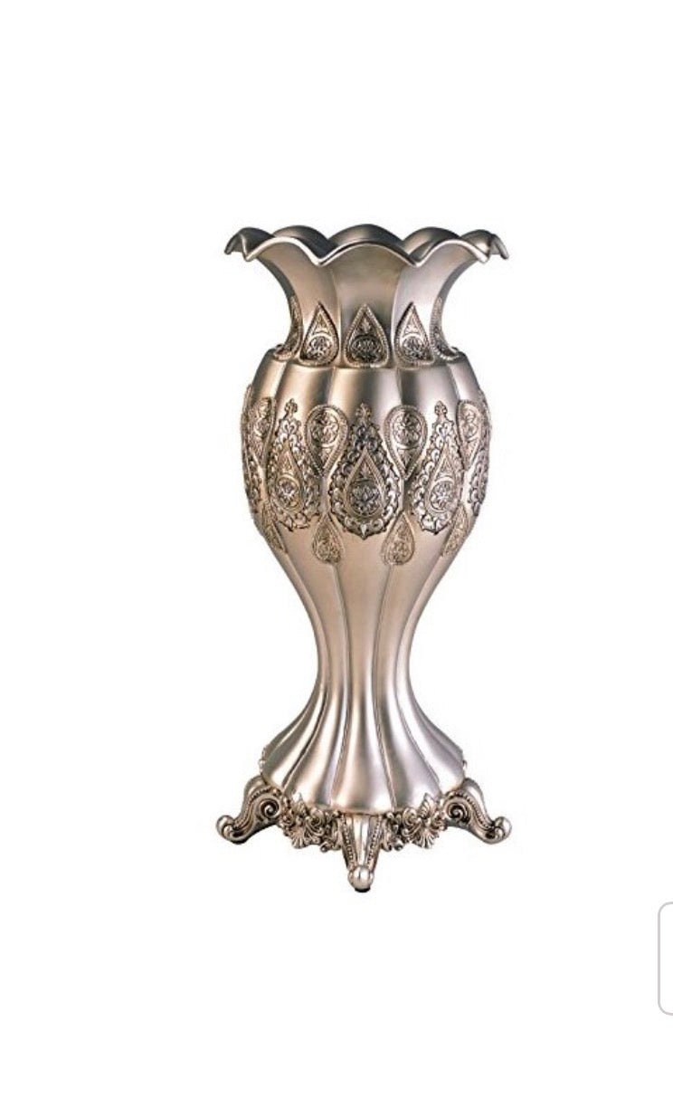 Silver Paisley Vase Ok Lighting Item Ok-4199V