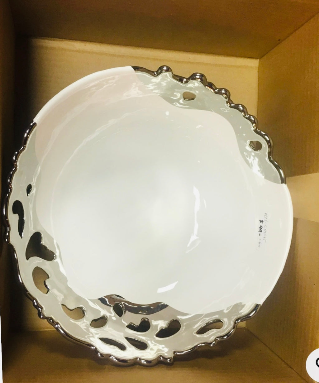 Fancy Serving Bowl By Mabrouk Imports