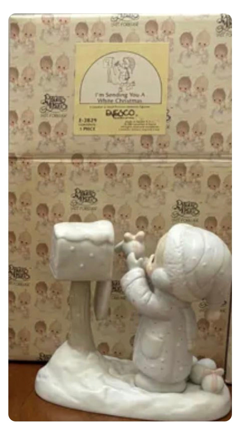 Precious Moments Enesco I'm Sending You A White Christmas Figurine