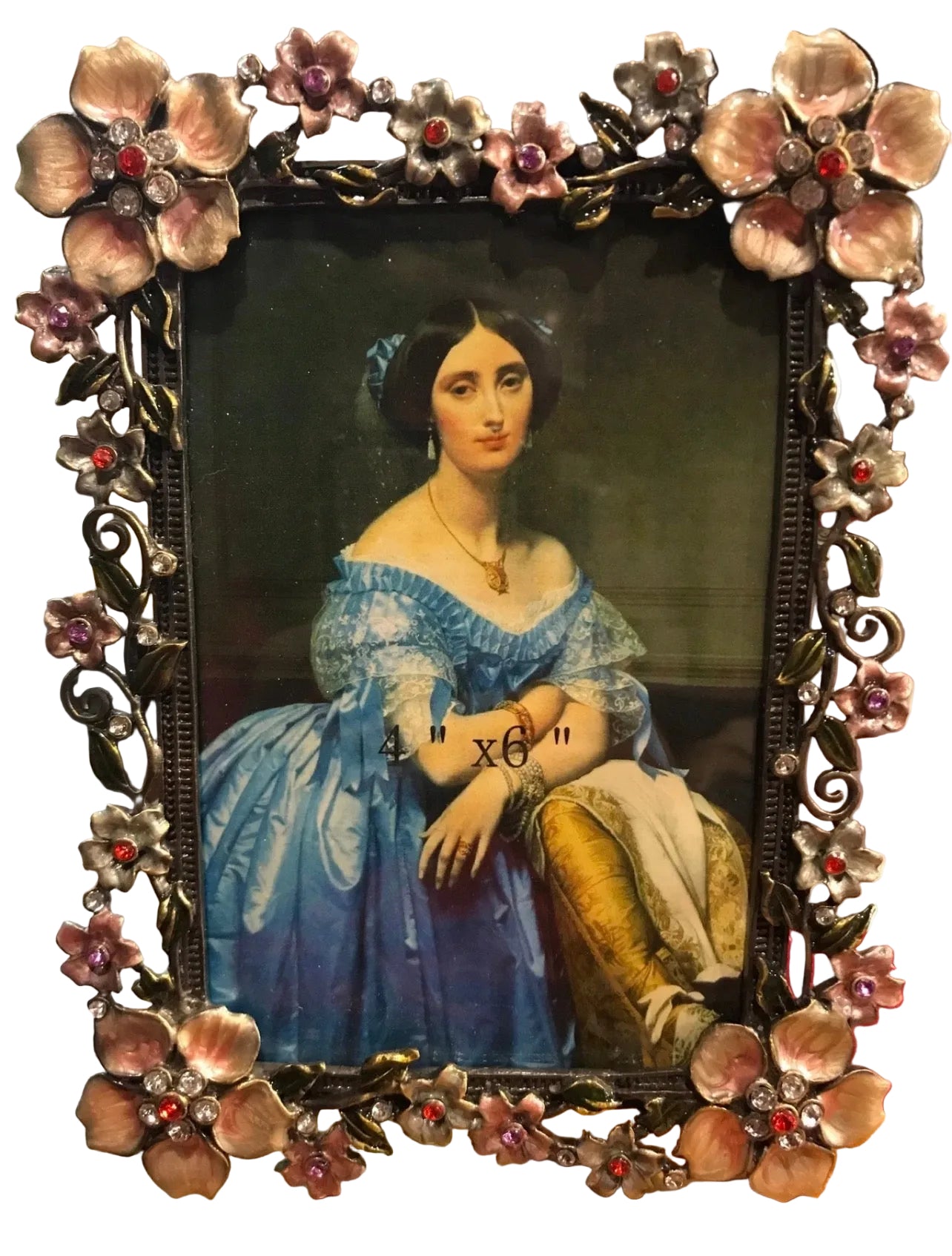 Photo Frame with 3D Flowers Matel frame