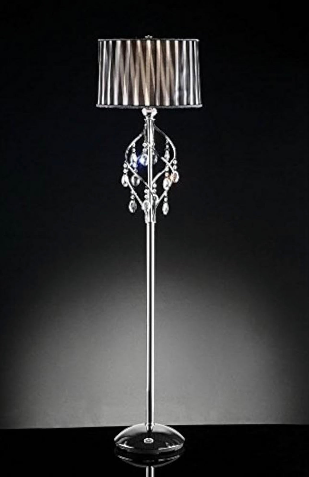 Lady crystal floor lamp, 62.5“