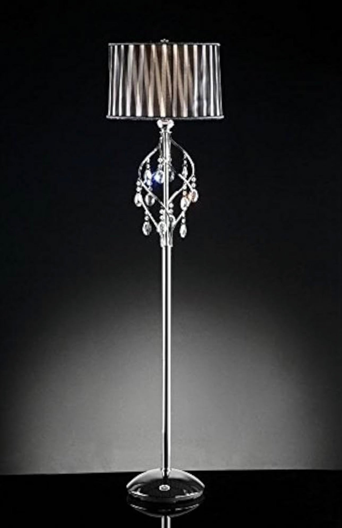 Lady crystal floor lamp, 62.5“