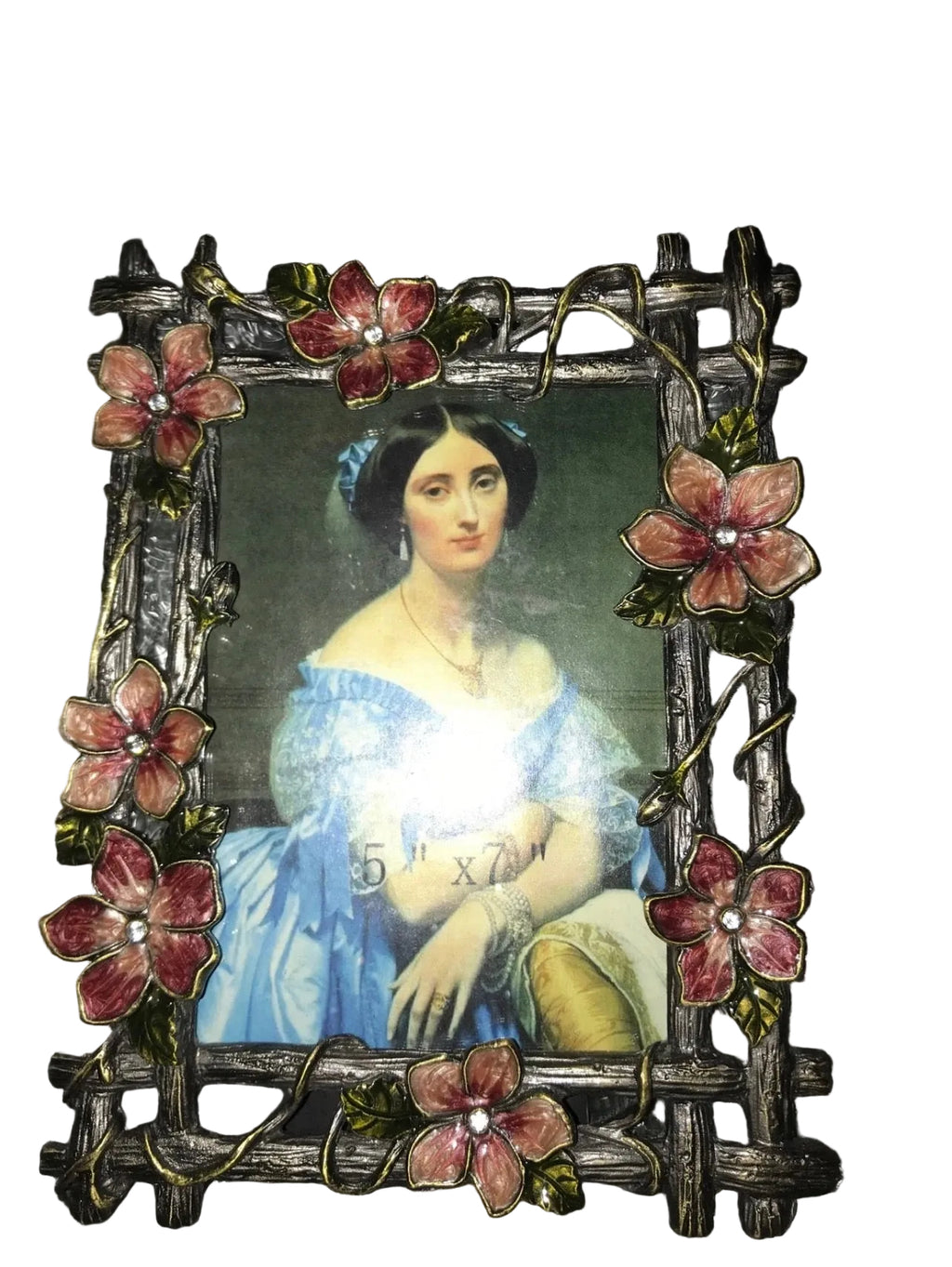 Photo Frame with 3D Flowers Matel frame