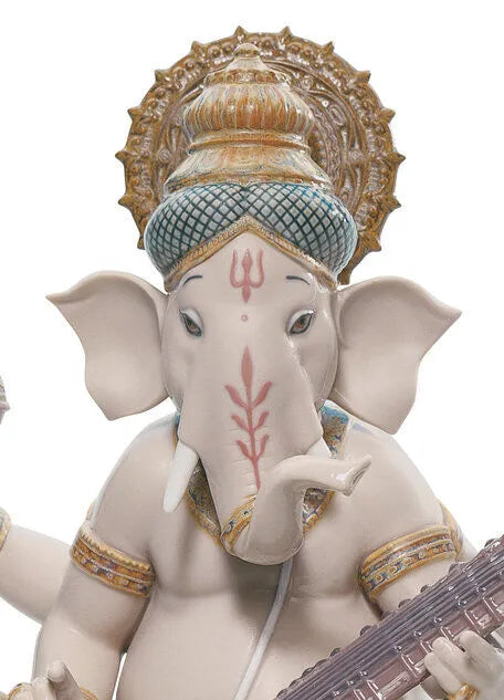 Lladro Veena Ganesha Figurine  01008288