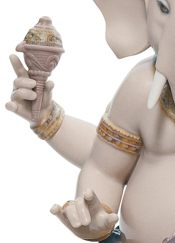 Lladro Veena Ganesha Figurine  01008288