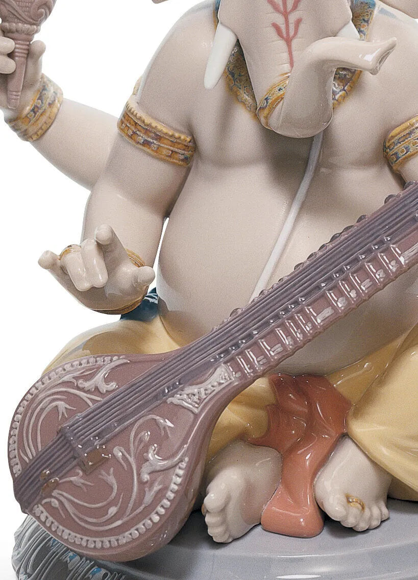 Lladro Veena Ganesha Figurine  01008288