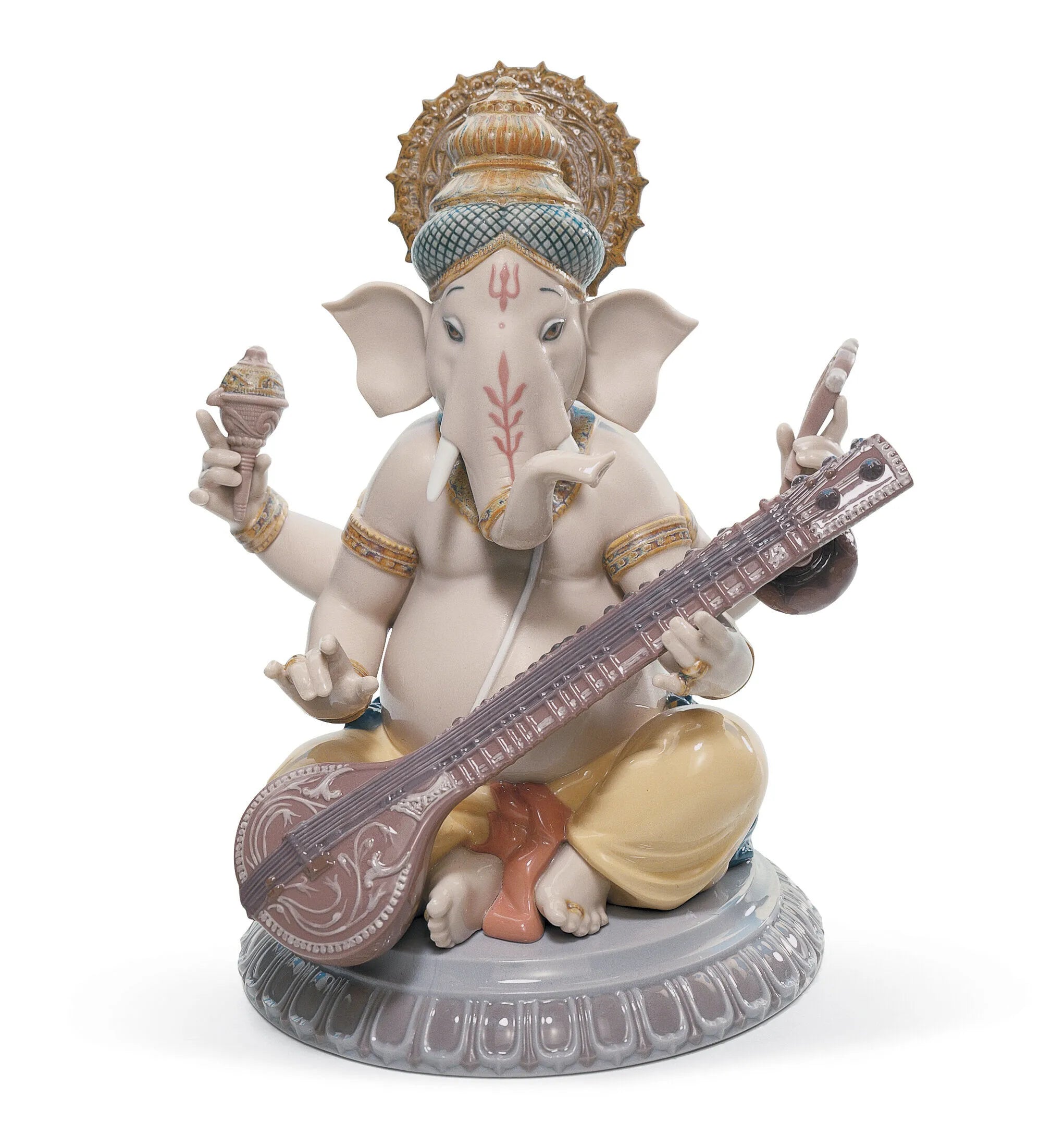 Lladro Veena Ganesha Figurine  01008288