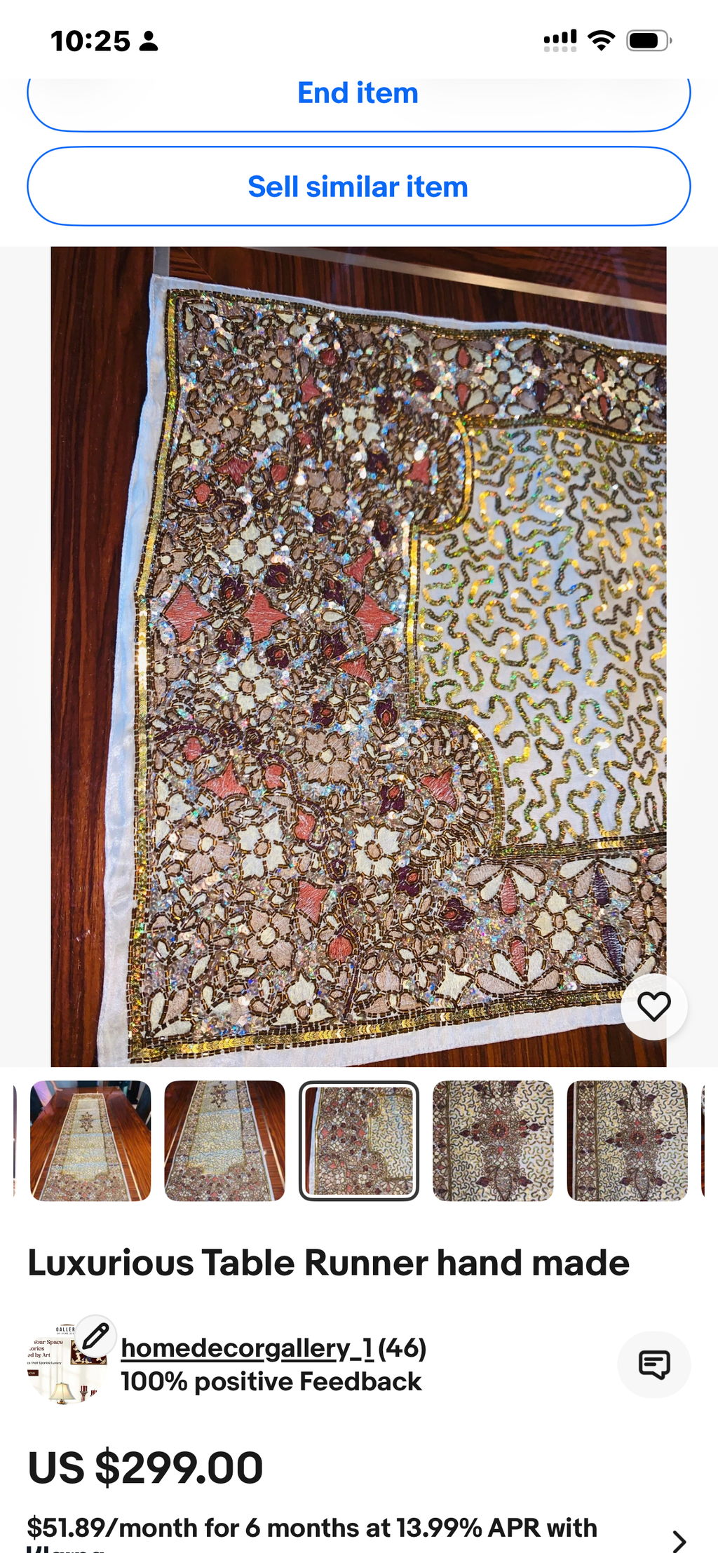 Luxurious Table Runner hand made