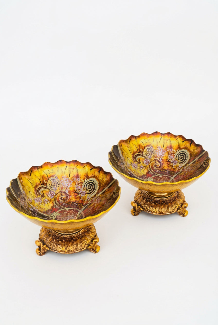 Fruit ball in gold and multicolored