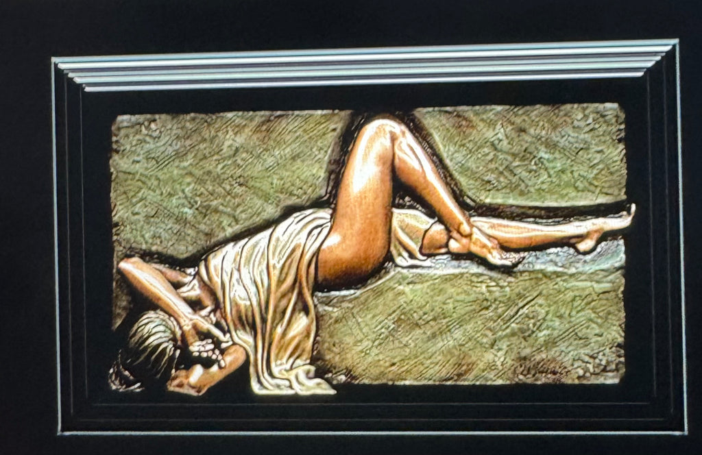 Mysterious Veiled Bonded Mixed Metals 24.5"x 46"