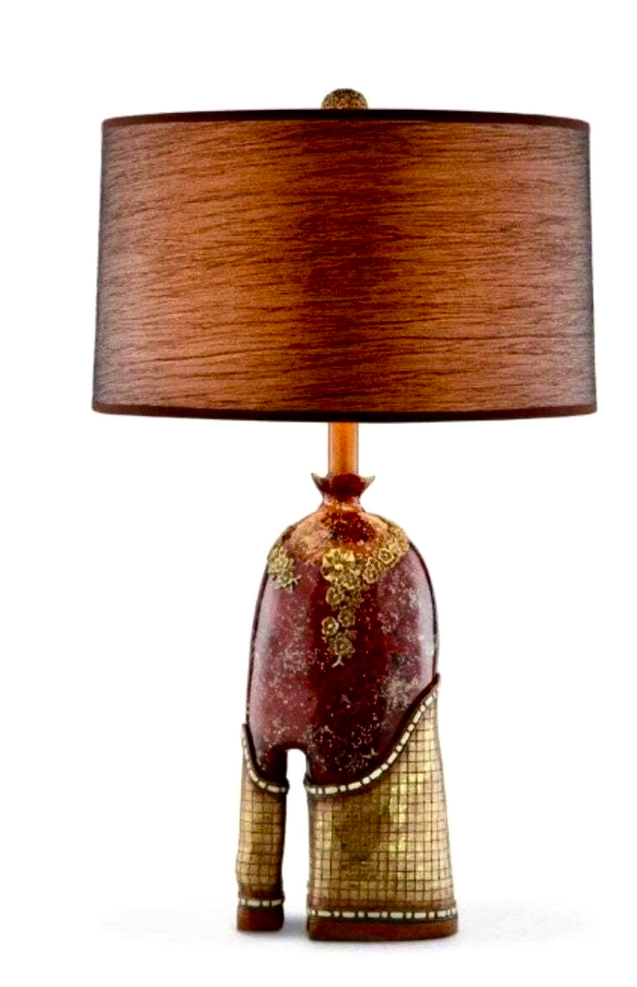 Table Lamp Burgundy & Gold Ok lighting 4242T