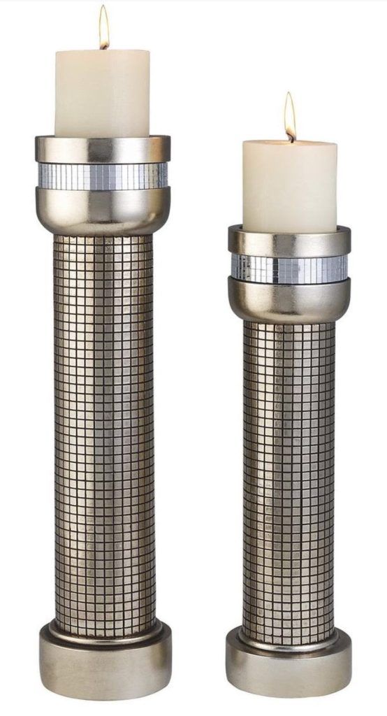 Ok Lighting Mosaic Candleholder Set