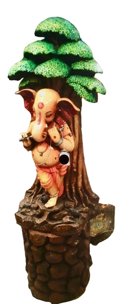 Lord Ganesha Standing Under The Tree Statue Sculpture