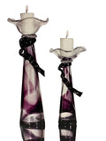 Elegant Blow Glass Candleholders Set Ok-Lg-5302C