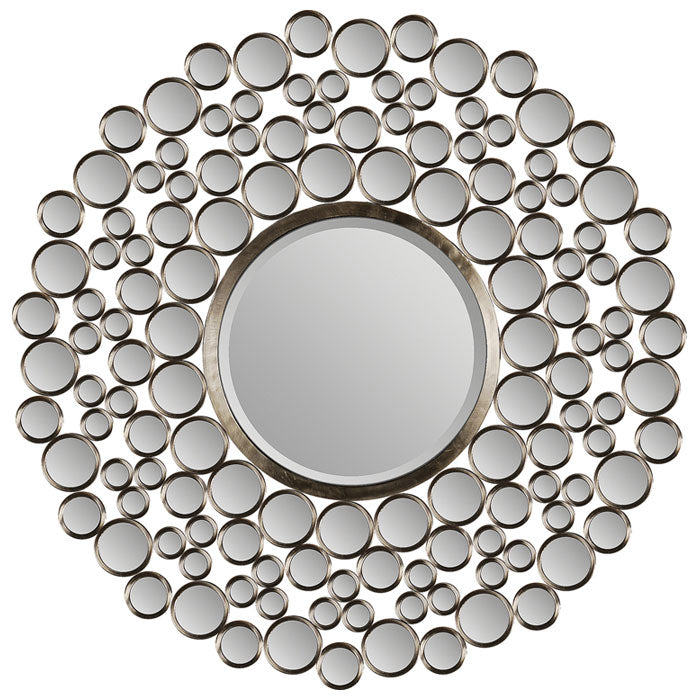 Andromeda Mirror Round, Satin Nickel Plated Metal Rw-Mt849