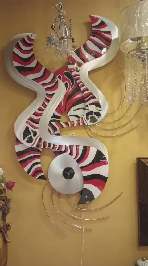 Haziza Red And Black Zebra born Wall Art
