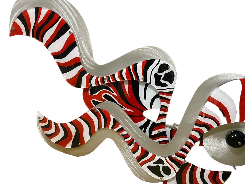 Shlomi Haziza Red And Black Zebra Wall Art Made In Usa